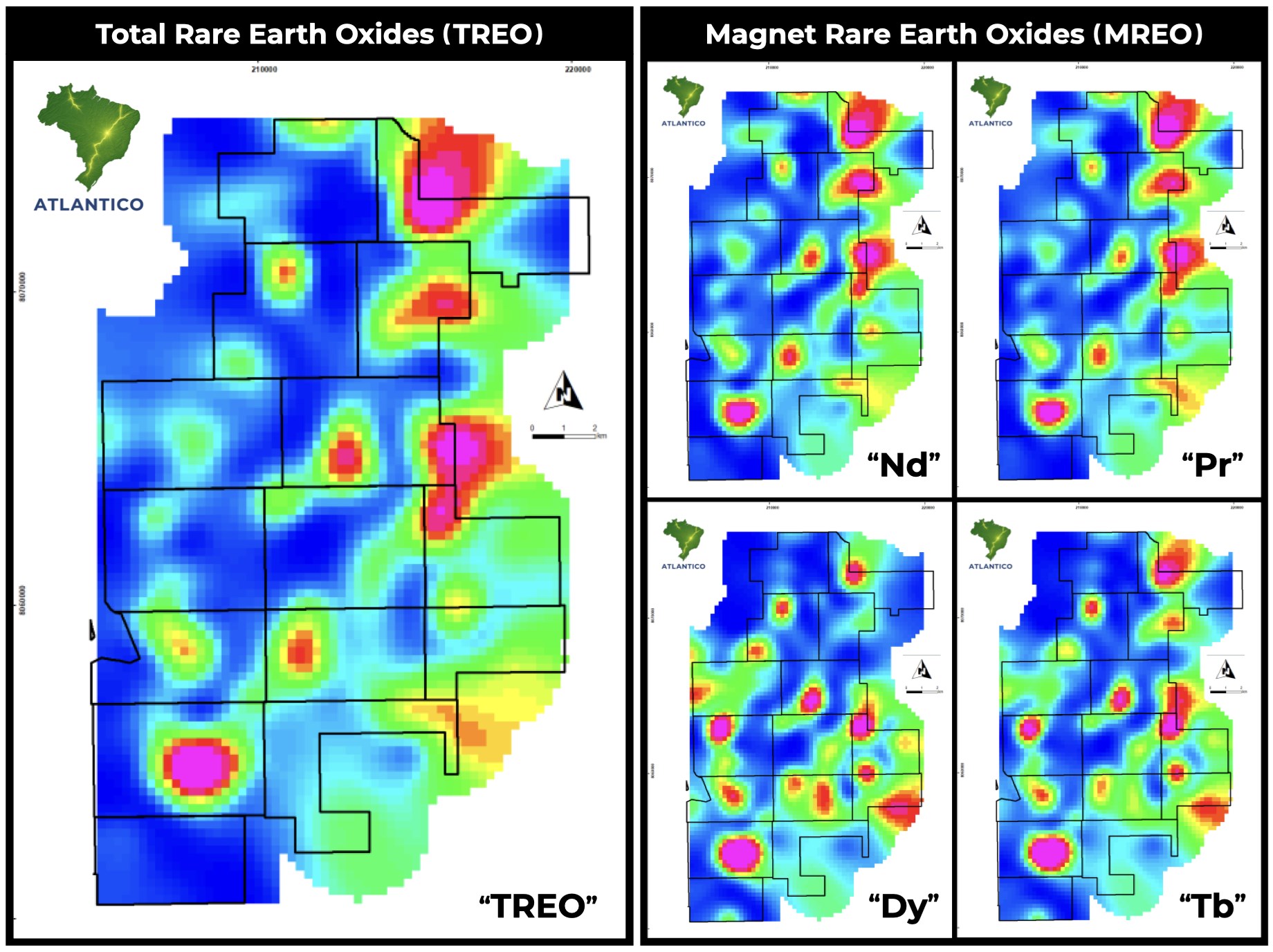 Atlantico's ioGAS Interpretation Identifies Multiple Rare Earth Anomalies as Higher-TREO Sample Locations Span 19.4 Kilometres at Novo Cruzeiro